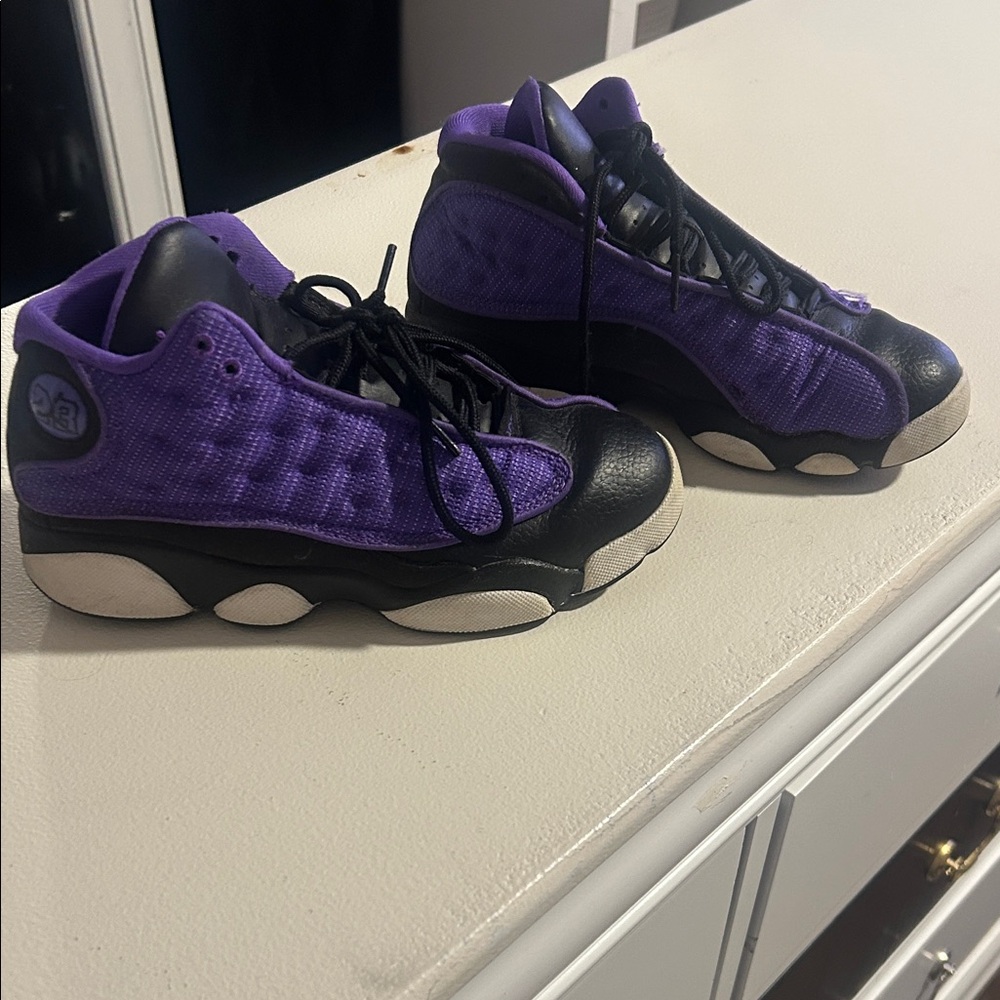 Purple and Black Jordans